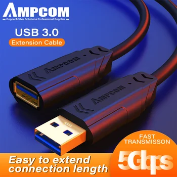 AMPCOM USB Cablu de Extensie USB 3.0 Cablu usb Extender pentru Tastatură USB,un Mouse, Un-de sex Masculin la Feminin Adaptor Cablu