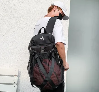 Versiunea coreeană de plasă de buzunar baschet geanta noua moda multi-funcțional de formare student sac de școală de baschet rucsac