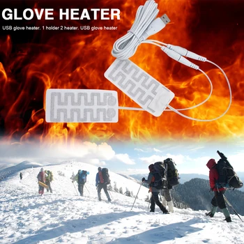 1 pereche Electrice USB Mănuși de Încălzire Încălzit Manusi din Fibra de Carbon Pânză USB Încălzit Mănuși Pad de Iarnă în aer liber Mâna Picioarele Calde Nou