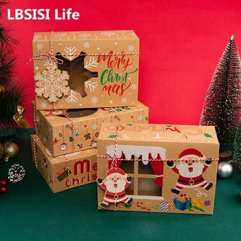 LBSISI Viața 24pc Cutii de Cookie-uri de Crăciun Moș Crăciun Pentru Nuga cu Ciocolata Ambalaj de Bomboane de Decor Petrecere de Anul Nou Cadou de Crăciun Pentru Copii
