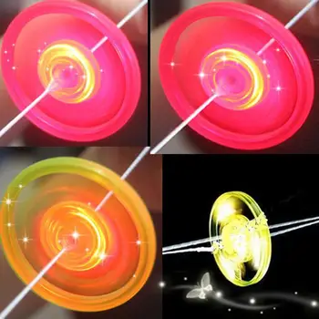 Copii Trage de Mână Luminos Intermitent Volanta Jucărie LED Lumina Flash Jucarii Gyro Noutate Copii Cadou de Ziua de nastere