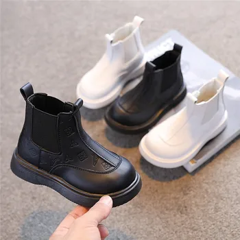 Ue 23-36 Toamna Iarna 2022 Nou Stil în aer liber pentru Copii Cizme pentru Copii din Bumbac căptușit Pantofi de Pluș Tati Pantofi Negru Culoare Bej
