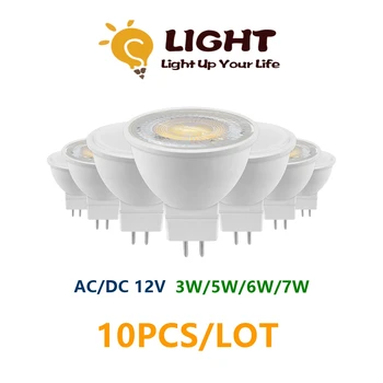 10BUC Reflector LED MR16 GU5.3 de joasă presiune AC/DC 12V 3W-7W alb Cald de lumină cu lumină de înaltă eficiență este potrivit pentru bucatarie