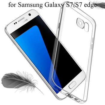 De Brand Nou pentru Samsung Galaxy S7 Caz Silicon S7 Edge Caz Ultrathin TPU Plin Caz de Protecție Telefon Acopere Fundas pentru SamsungS7