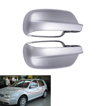 Masina de Acoperire Oglindă de Argint Pereche se Potrivesc Pentru VW Passat B5, Bora, Golf 4, Chrome Stil