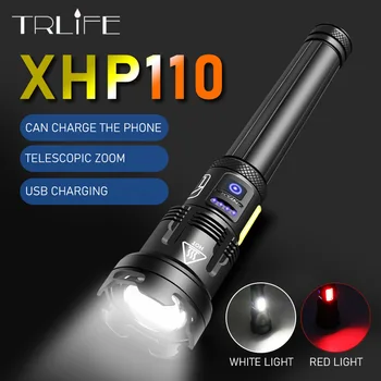 XHP110 Lanterna LED-uri Lanterna Puternica Lanterna Tactice led-uri USB Reîncărcabilă 5000mAh 26650 Lumina Flash Xhp99.2 LED-uri Lanterna