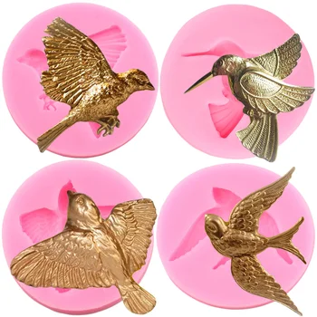 3D Păsări Tort Fondant Matrite de Silicon Mucegai DIY Tort Decorare Cupcake Topper Ciocolată Gumă de mestecat Pastă de Bomboane Rășină Zgura Mucegai