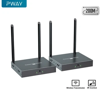 PWAY 2022 Wireless 200m HDMI Extender Emițător Și Receptor 5GHz HD 1080P Bucla Locală-Cu Control de la Distanță IR