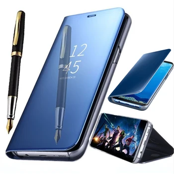 De Lux Smart Vedere Clară Oglindă Flip Caz Suport Acoperire Pentru Samsung Galaxy Nota 8 S9 S8 S7 Plus S6 Edge J3 J5 J7 Telefon Mobil Cazuri