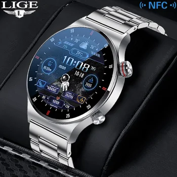 LIGE Ceas Inteligent Suport NFC Control Debloca Smartwatch Bărbați Bluetooth Apel Sport Fitness Ceas Pentru Android iOS Ceas Inteligent