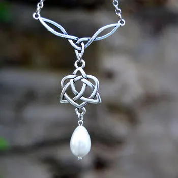 Nod Celtic Cristal Wicca Triquetra Colier Cu Amuleta Religioase Irlandeze Nod De Cristal Pandantiv Doamnelor Moda Bijuterii
