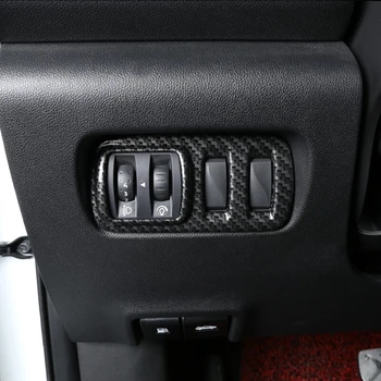 Pentru Renault Captur, Clio 4 2014-2018 ABS carbonfiber Far Auto cu Comutator de Reglare stânga Butonul de Control Acoperă accesoriile