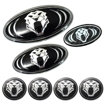 7x Cap de Tigru Emblema Auto Fata Spate Insigna Volan Capac Autocolant pentru Kia Optima Stinger Rio K5