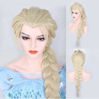 Elsa Peruca Cosplay Regina Printesa Panglica Lung Par Sintetic Rezistent La Căldură Femeile Adulte Petrecere De Halloween Cosplay Anime Peruci + WigCap
