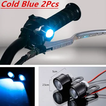 1 Pereche de Motociclete Reflectoarelor Ice Blue Lentile de Faruri LED Daytime Running Light se Potrivește pentru cele mai multe motociclete biciclete cu motor electric