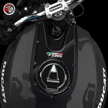 3D Carbon-uita-te Motocicleta Gaz Capac Autocolant Rezervor Tampon Protector potrivit pentru Ducati Monster 796 2008-2014