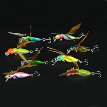 1buc Pescuit Nada cu Unt de Zbor Insecte Stil Diferite Muste de Somon, Păstrăv Singură Muscă Uscată Momeli de Pescuit 4.5 cm 3.6 g de Pescuit