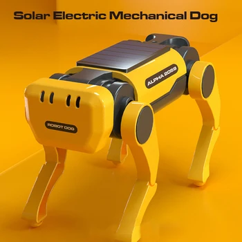 Noul Patruped Bionic Robot Inteligent Câine Jucării STEM Solar Electric Mecanică Câine de Învățământ de Asamblare Science Tech Puzzle Jucărie