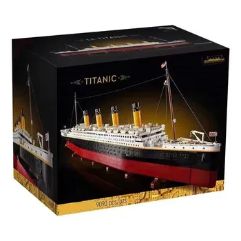 9090pcs 10294 Filmul Titanic Mare Vas de Croaziera Nava cu Aburi model de cărămizi, blocuri de Bricolaj, Jucarii pentru Copii Baieti prieten Cadou