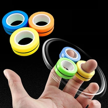 3Pcs/set Inel Magnetic Puternic Rotirea Degetului titirez Copii Jucării pentru Adulți Frământa Spinner Anxietate Eliberare de Stres