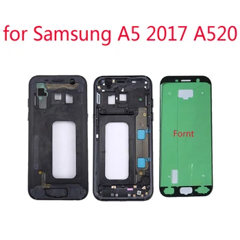 Pentru Samsung Galaxy A5 2017 A520 A520F Telefon Original Nou Metal Carcasa Mijloc Rama Casa Șasiu Centru de Corp Cu Tastele + Adeziv