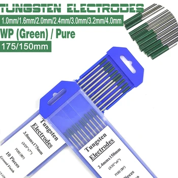 WP(Verde) Pur Electrozi din Tungsten 1.0 1.6 2.0 2.4 3.0 3.2 4.0 mm din Aluminiu, Electrozi de Sudură cu 10pcsc Tig Electrozi
