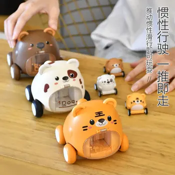 Animale Inerție Mașină de Jucărie Drăguț pentru animale de Companie Catapulta Masina Părinte-Copil Jucarii Interactive 2-6Y Copii Jucarii Cadou Pentru KidsTwo Într-O singură Mașină