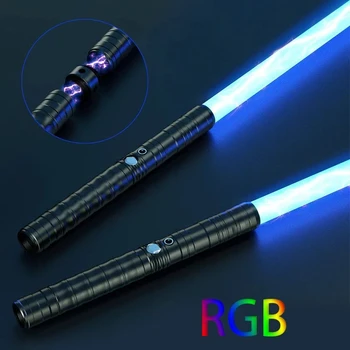 Copilul Electric RGB Lumina Sabie de Jucărie 80cm Sabia Buna Desfășurare Cosplay Schimba 7 Culori Metalice Sabia Mâner Detașabil Sabie
