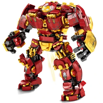 Supereroi Marvel, The Avengers Iron Man Mașină De Război Hulkbuster Blocuri Set De Cărămizi Modelul Clasic De Film Jucarii Pentru Copii Cadouri