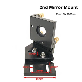 Laser Co2 de-a Doua Reflecție Dia 20mm 25mm Oglindă Montare Suport Integrative Suport pentru Gravare cu Laser de Tăiere Gravor Cutter