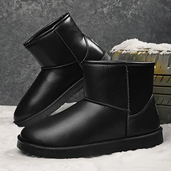 Omul Cizme de Iarna Cizme Glezna pentru Barbati Pantofi de Iarnă de sex Masculin Cizme de Zapada Botas Mujer de Pluș Cald Pantofi Om Plus Dimensiunea 44
