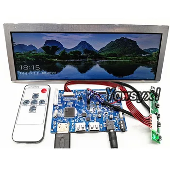 Original 9.1 inch TFT LCD Ecran LQ091B1LW01 822X260 2USB+1HDMI Audio Ultra Wide Bar Display LCD Controller driver Placa