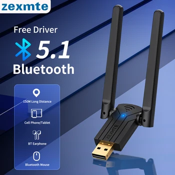 Zexmte 150M USB Bluetooth Adaptor 5.1 Dongle Free Driver Adaptador Transmițător Bluetooth Dual Band Receptor Audio Pentru a Câștiga 10/11