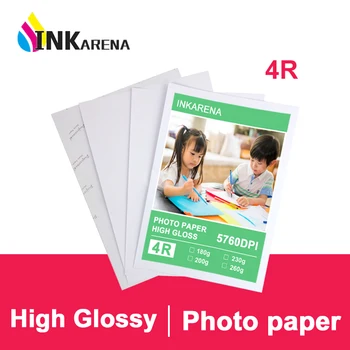 Hârtie foto 4R 6 inch High Glossy Imprimantă Fotografică, Hârtie de Imprimare pentru Inkjet Printer Birouri Studio Foto 100 de Coli