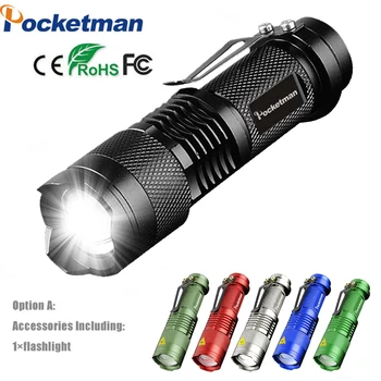lanterna led-uri lanterna felinar portabil mini lanterna cu Zoom torțe în aer liber camping lampă de urgență, cu suport pentru pix