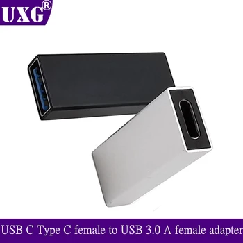 1BUC-Negru & Argintiu USB de Mare viteză C USB 3.1 Tip C de sex feminin pentru USB 3.0 O femeie adaptor convertor adaptor de 5gbps de Transmisie de Date