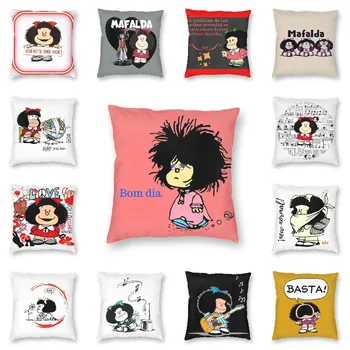 Rece Mafalda Em Portugues Bom Dia Arunca Pernă Decorative Acasă Tipărite Quino Argentina Desene Animate Pernele De Acoperire Camera De Zi