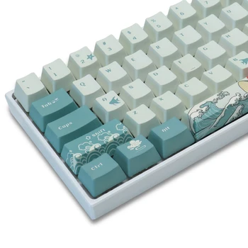108 Mării de Coral Taste OEM PBT Keycap Dye-Sub Pentru GK61/Ducky /Womier Cherry MX Kailh Comutator Tasta Caps Tastatură Mecanică de Gaming