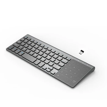 2.4 G Wireless Keyboard cu Numărul Touchpad Mouse-ul 2 În 1 Subțire Tastatură Numerică pentru Android, Windows Desktop, Laptop, PC, TV Box