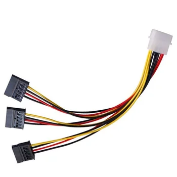 SATA Cablu Adaptor IDE 4Pin Mascul La 3 Port SATA de sex Feminin Splitter Hard Disk Cablu de Alimentare Cablu SATA 22cm