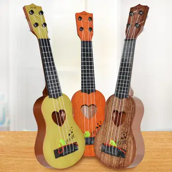 Copil De Culoare Solidă De Lemn Ukulele Hawaiian Fretboard Chitara Cu Coarde, Instrumente De Jucărie