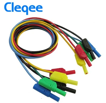 Cleqee P1050 1M Banană 4mm Banana Plug din Silicon Moale de Testare Cablu Conduce pentru Multimetru Testarea Echipamentelor Electronice 5 Culori
