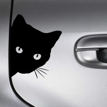 Pisica cu ochiul Autocolant Amuzant Pisica Creative Vinil Decal Auto Body Styling Autocolante Decorare Accesorii 15*12cm