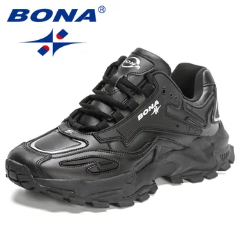 BONA 2023 Noi Designeri de Modă de Funcționare Adidași Bărbați în aer liber pe Hard-purtarea de Pantofi sport Barbat Încălțăminte de Moda Negru Toate-meci