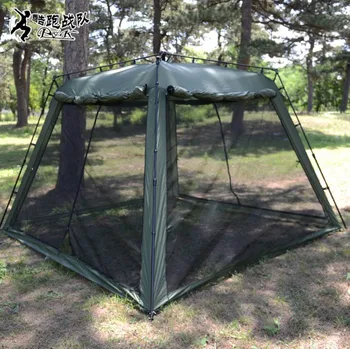 5-8people Mare de corturi militare în aer liber camping cort Armata Verde Pavilion Rapid Deschis Cvartet de cort Cu plase de țânțari 300*300*230cm