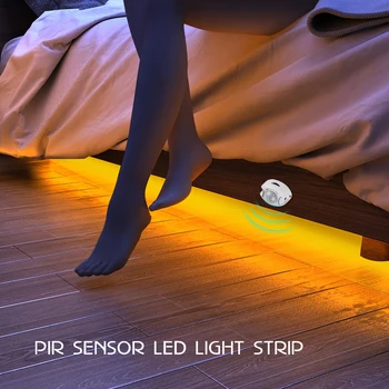SMD 2835 Benzi cu LED-uri de Lumină de Mișcare PIR Senzor Inteligent de PE/PE Benzi cu Led-uri de Iluminat 1M 2M 3M 4M 5M Dioda LED Bandă Lampa Pentru Dulap Dormitor
