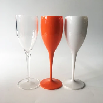 1cupa Șampanie Pahare de Plastic PC-ul Pahare de Vin mașină de spălat Vase Acrilic Alb Pahar de Șampanie Transparent Portocaliu Alb
