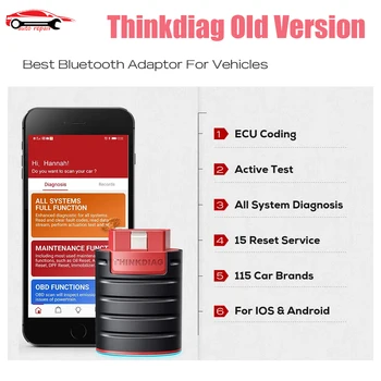 Thinkdiag Vechea Versiune Completă a Sistemului pentru Android/IOS OBD2 Scanner de Instrumente de Diagnosticare Auto ECU Codificare PK X 431 iDiag Easydiag 3.0