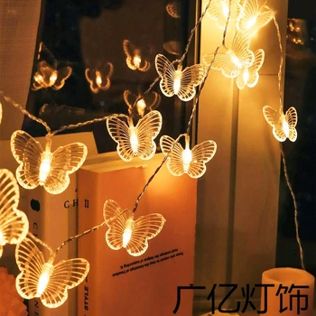 Fluture Lumini cu LED-uri Zână Șir de Lumini Baterie USB Operat Nunta de Crăciun în aer liber Cameră Ghirlanda Decor Cameră de Lumina