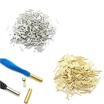 80buc 4x20mm Metalice fără Sudură Șireturile Sfaturi de Înlocuire Cap de Reparare Aglets DIY Adidas Kituri de Argint Culori de Aur en-Gros
